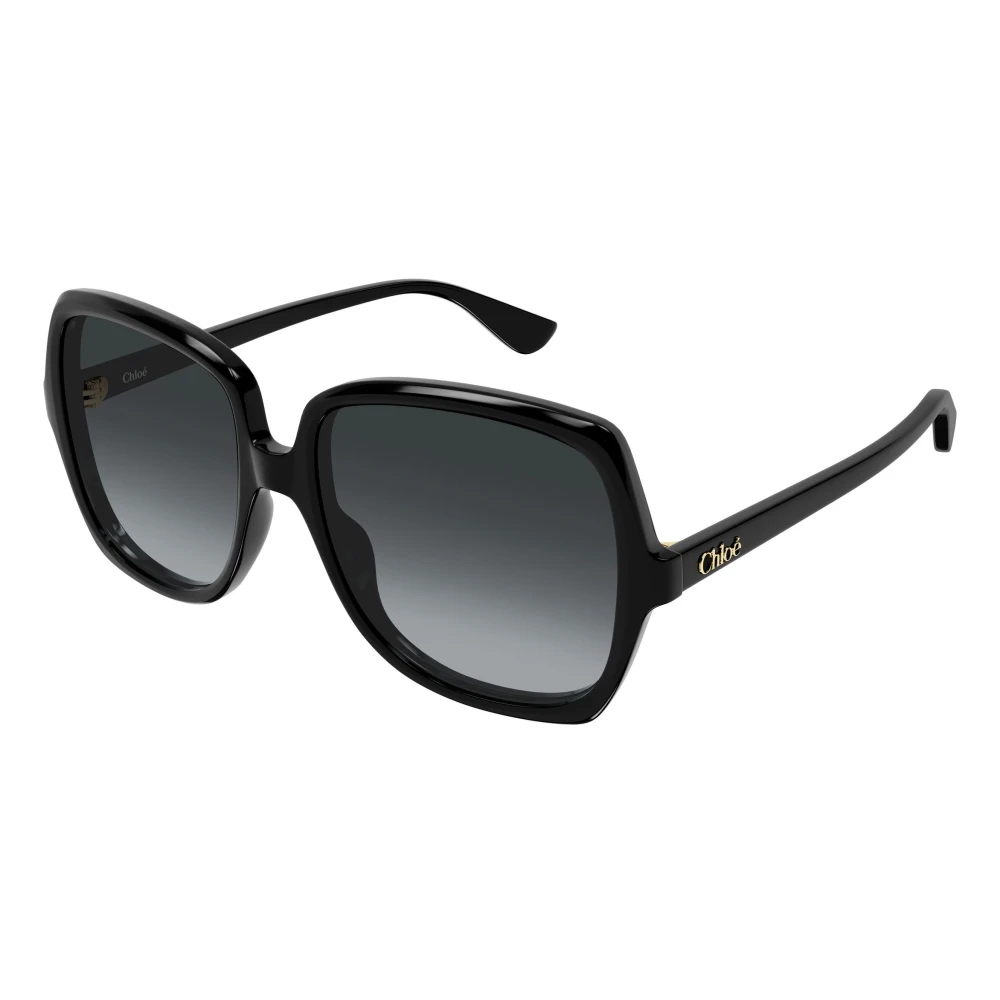 Chloé Ch0388s Rectangular Sunglasses - Female - Sunglasses - Black - 59 Mm - Accessories