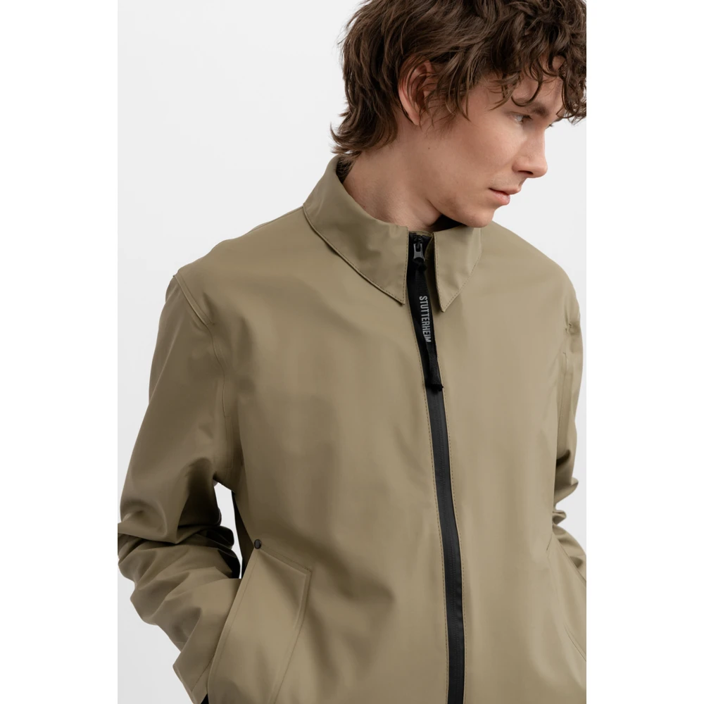 Stutterheim Lichtgewicht Waterdicht Overshirt Green Heren