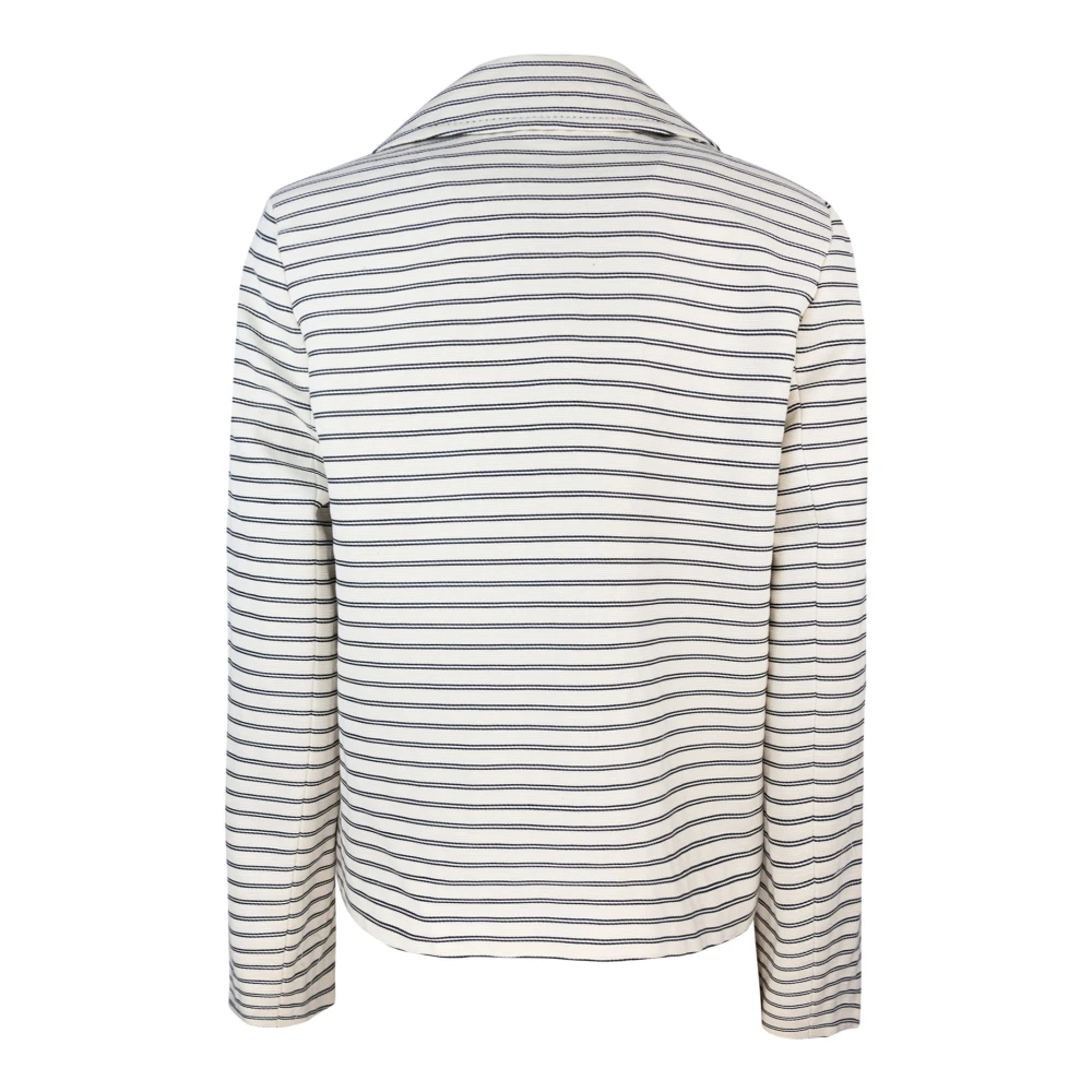 Max Mara Studio Katoenen Jas met Acetaat-Polyester Voering Beige Dames