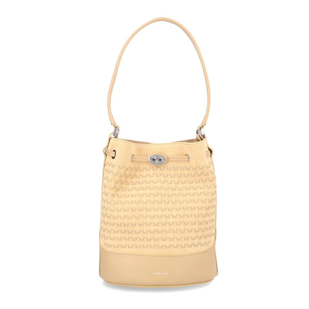 Zanellato Women's Beige Monda' Musiva Suede - Bucket Bags - One Size - Bags
