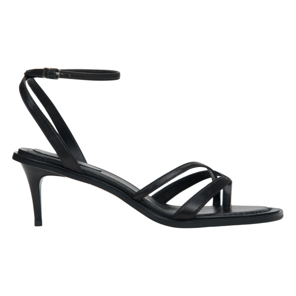 Estro Black High Heel Sandals, Female, 3 Uk, Low-Heel Sandals