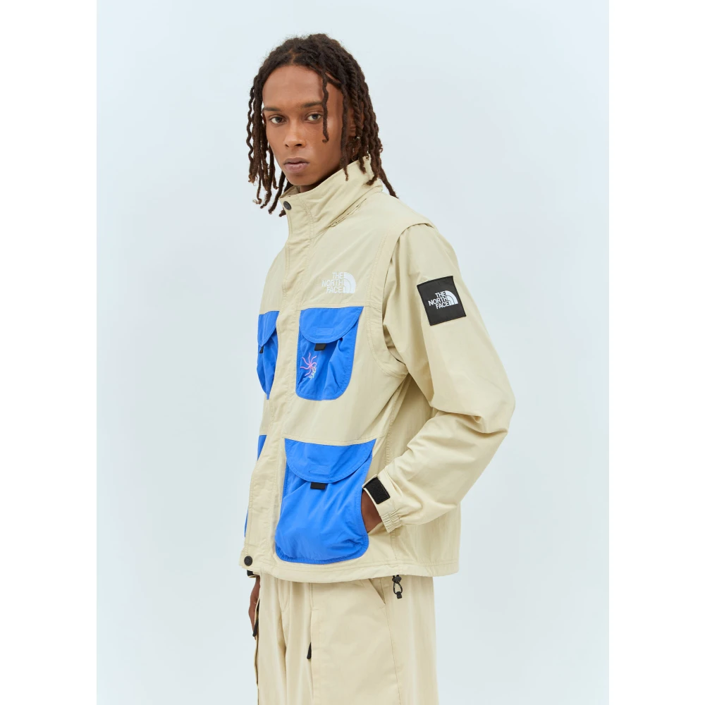 The North Face Omkeerbare Cargo Jas met Contrastzakken Beige Heren