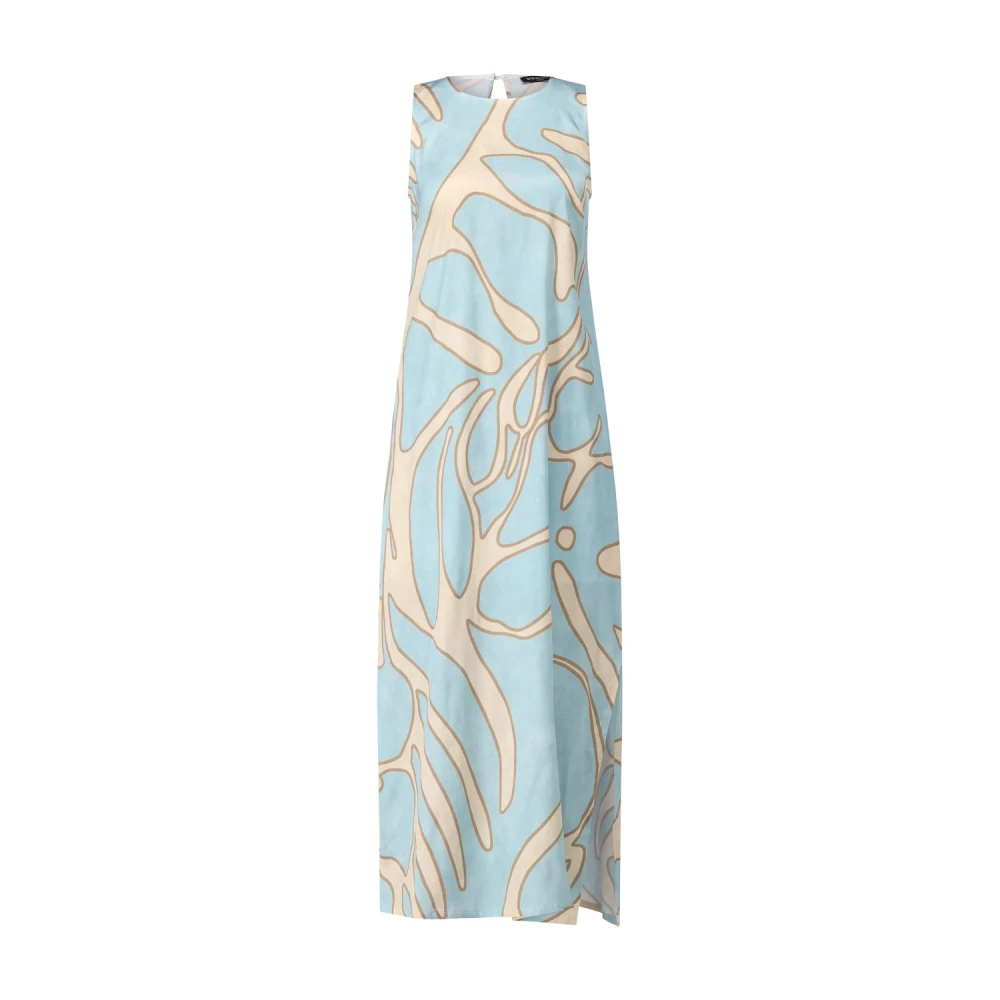 Ana Alcazar Satin Jurk met Patroon Blue Dames
