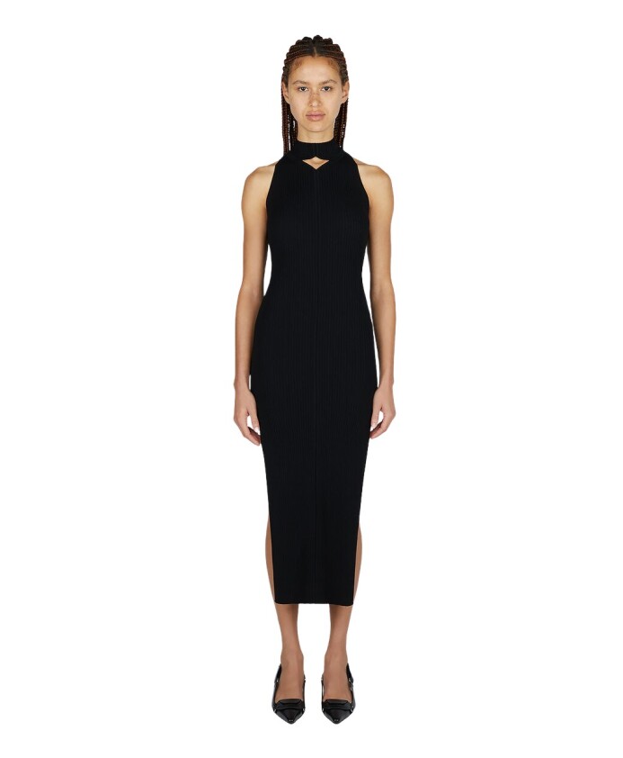 robe-maxi-en-maille-losange