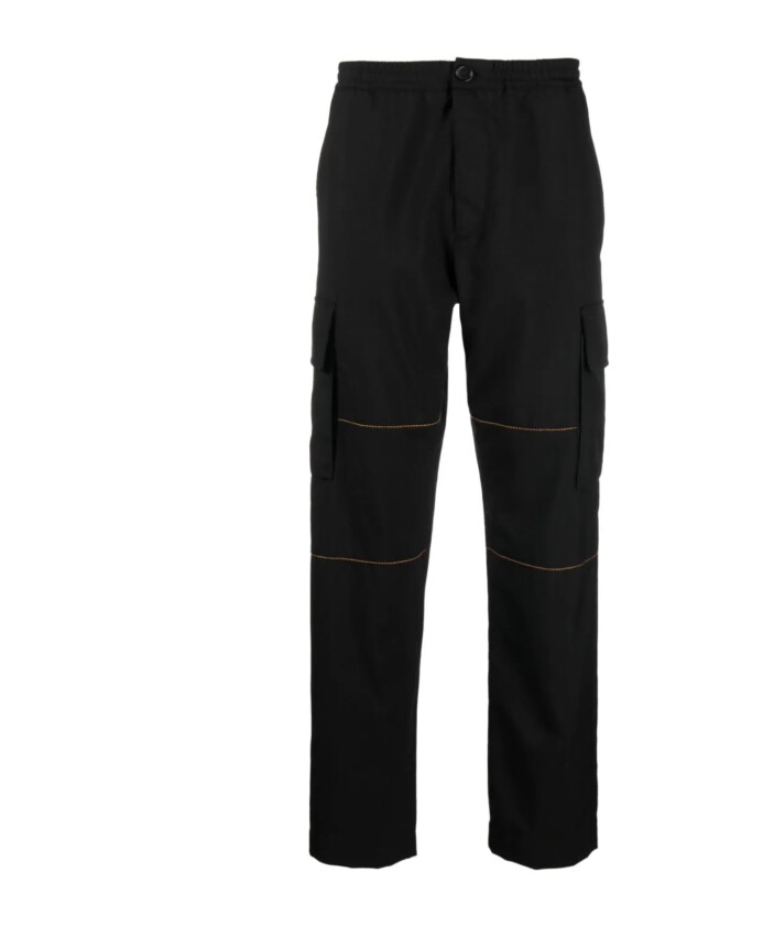pantalon-cargo-noir-avec-coutures-orange