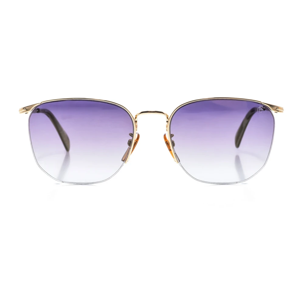 Eyewear By David Beckham Men's Yellow Square Metal Sunglasses