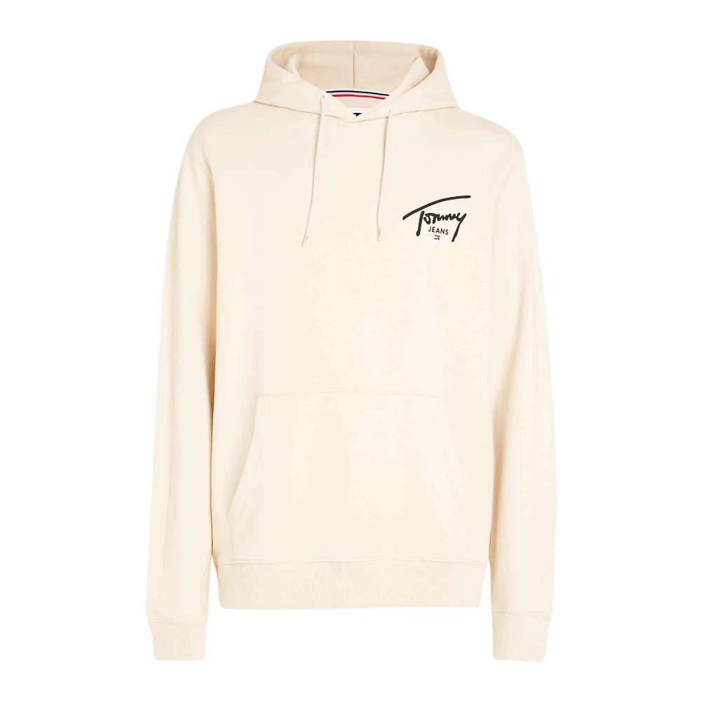 Tommy Jeans Grafische Sweat Hoodie Beige Heren