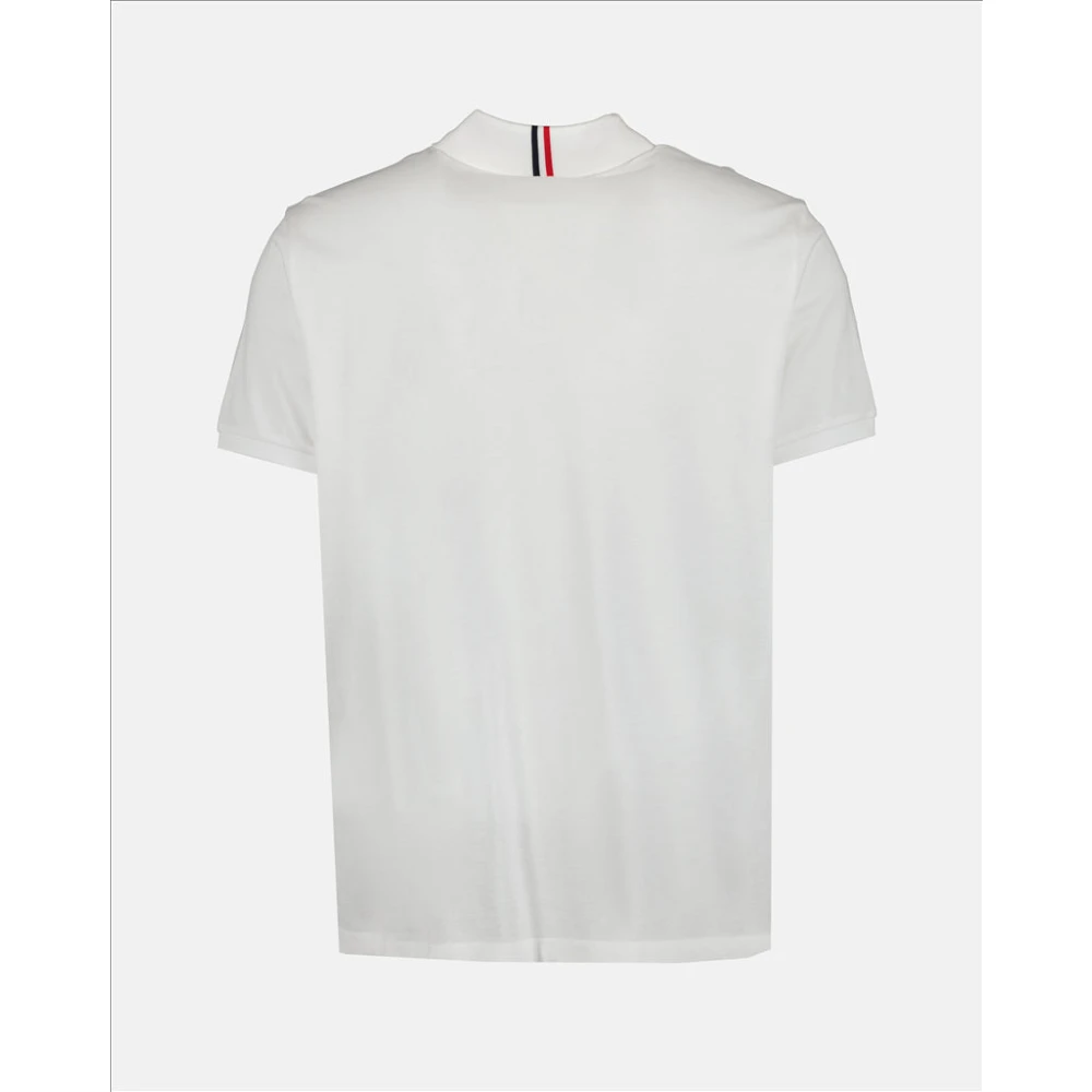 Moncler Logo Polo Shirt White Heren
