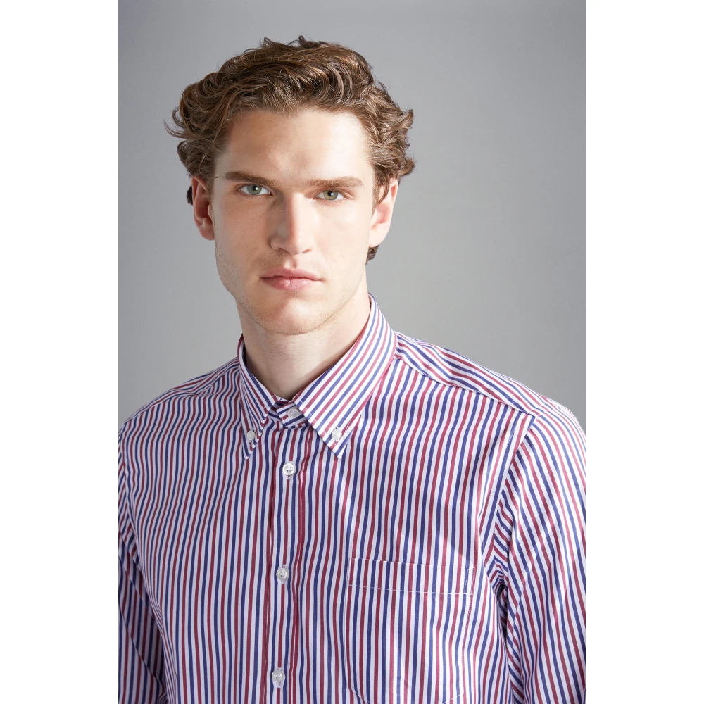 PAUL & SHARK Stijlvolle Overhemden Purple Heren