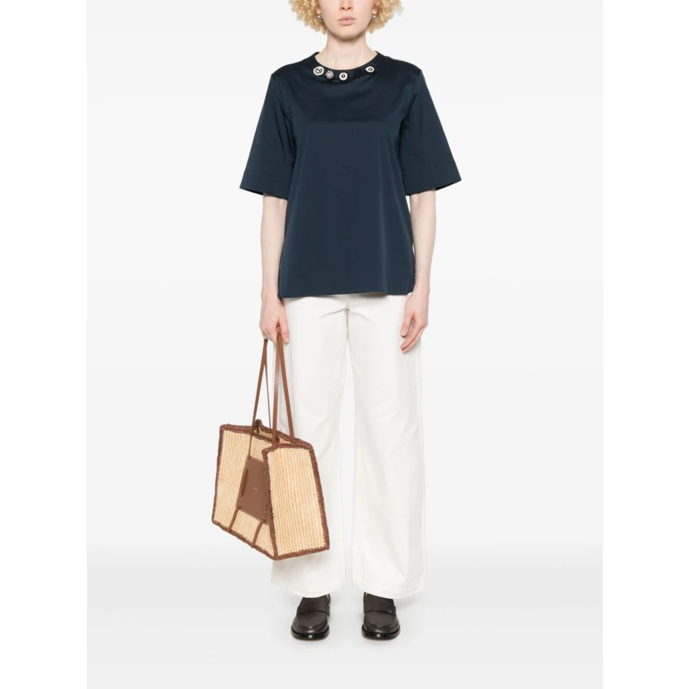 Max Mara Blauw T-shirt voor vrouwen Blue Dames