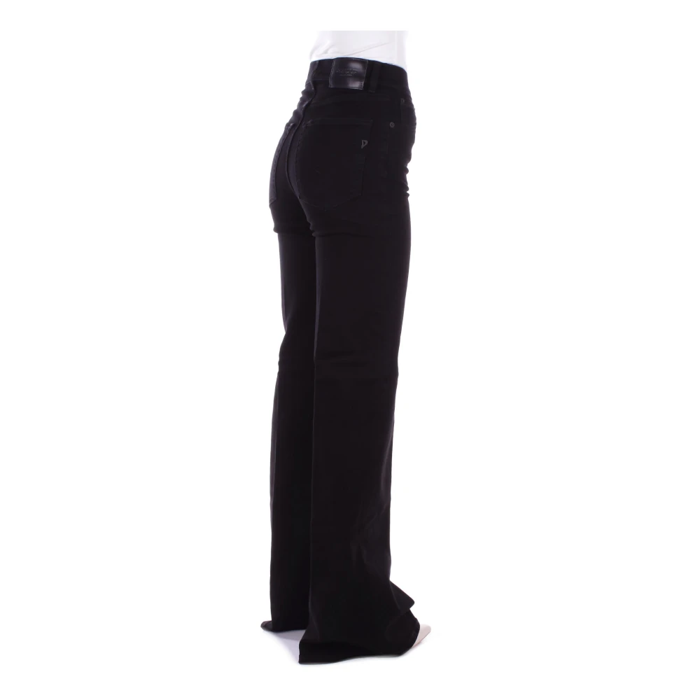 Dondup Zwarte broek met ritssluiting Black Dames