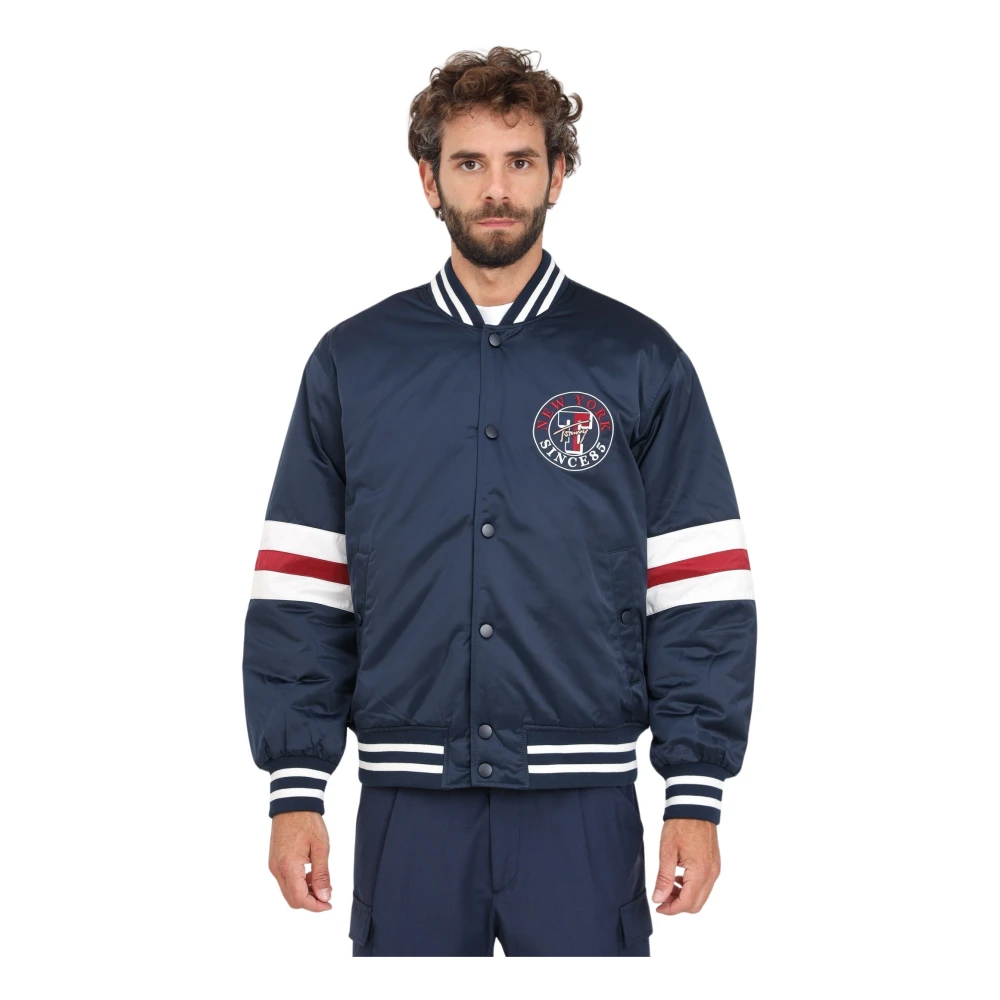 Tommy Jeans Blå Varsity Explorer bomberjacka Blue, Herr