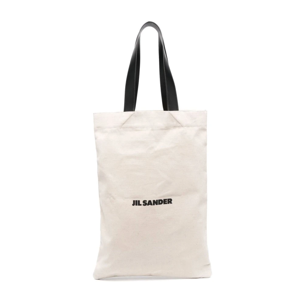 Jil Sander Men's White Canvas Tote Bag