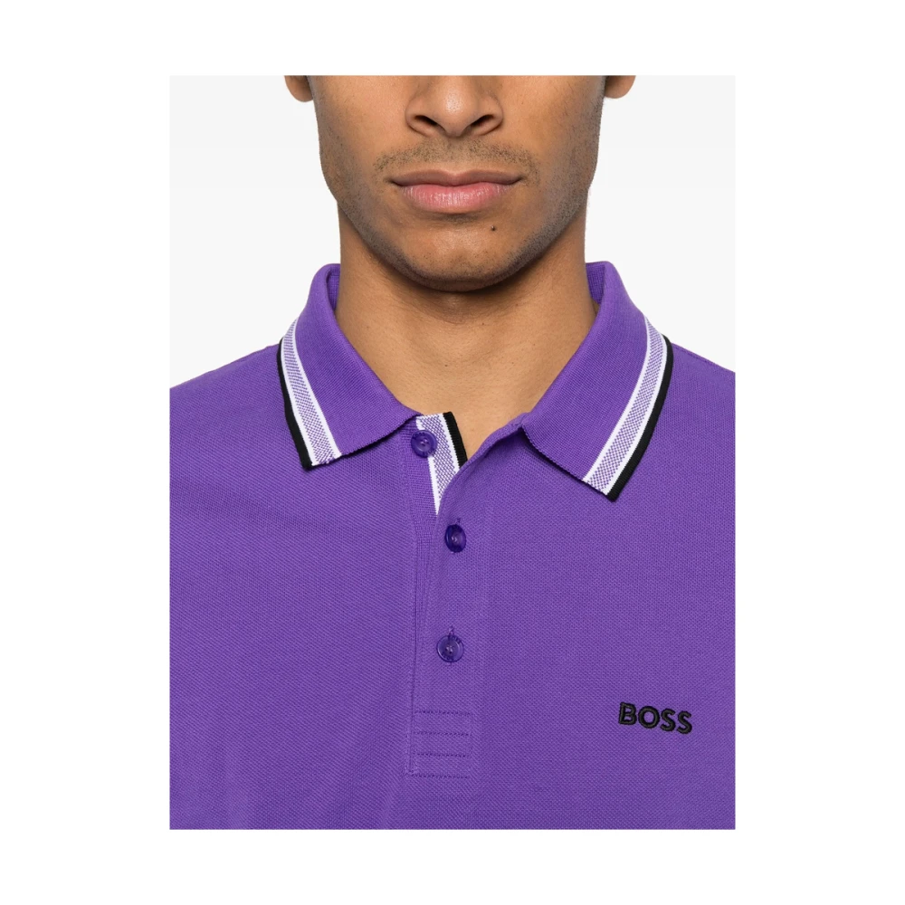 Hugo Boss Polo Shirts Purple Heren