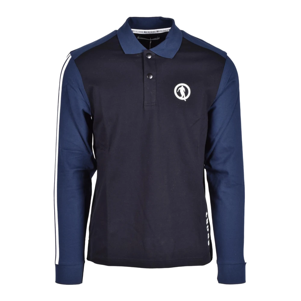 Bikkembergs Blauw Polo Shirt met Lange Mouwen Blue Heren