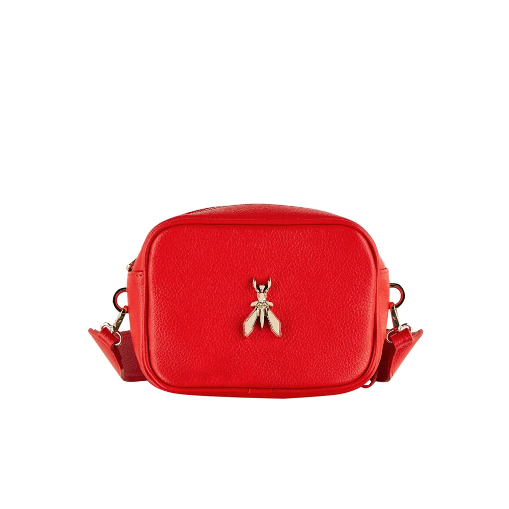 PATRIZIA PEPE Trendy Schoudertas met Fly Logo Red Dames