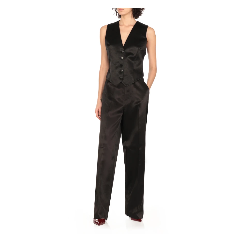 Philosophy di Lorenzo Serafini Zwarte Broek met Voorzakken Black Dames
