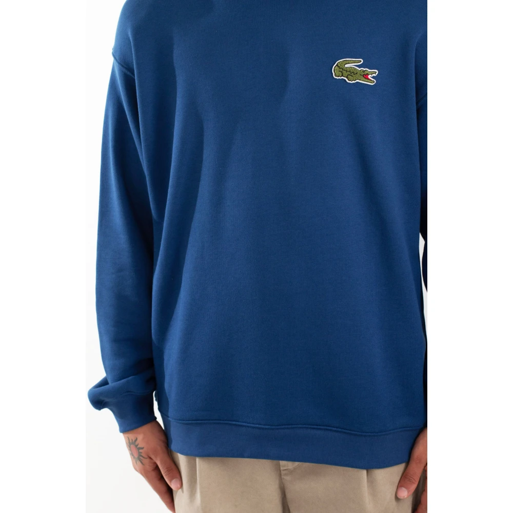 Lacoste Gezellige Fleece Sweatshirt in HBM Blue Heren