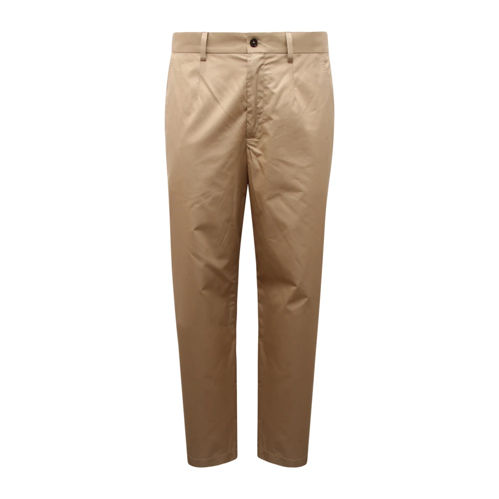 Dolce & Gabbana Men's Beige Chinos, S, Pantalone Cotton/Silk Trousers
