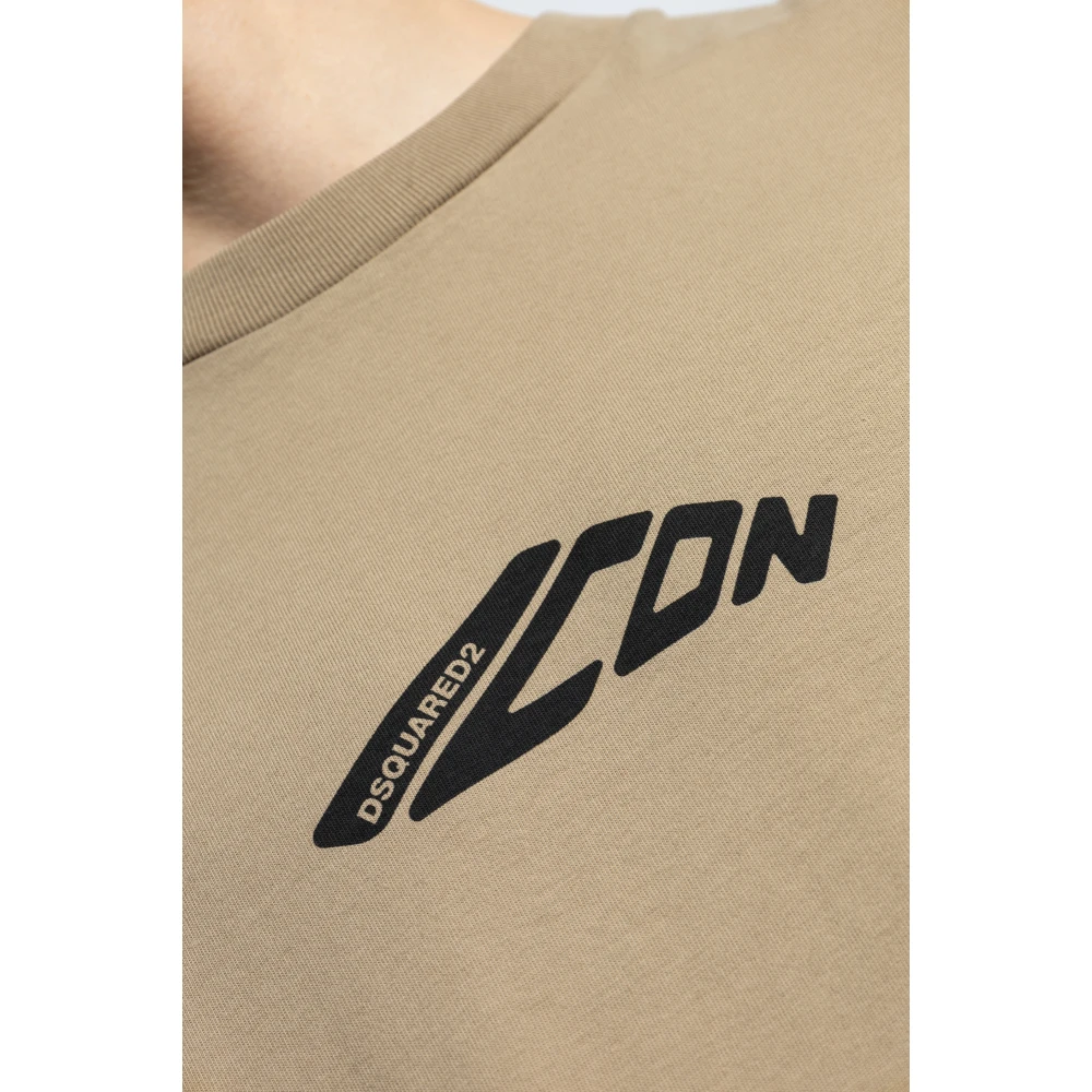 Dsquared2 Lange mouwen T-shirt Beige Heren