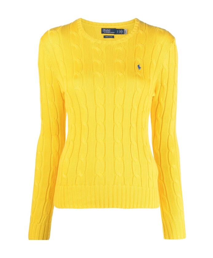 pull-jaune-en-tricot-avec-poney
