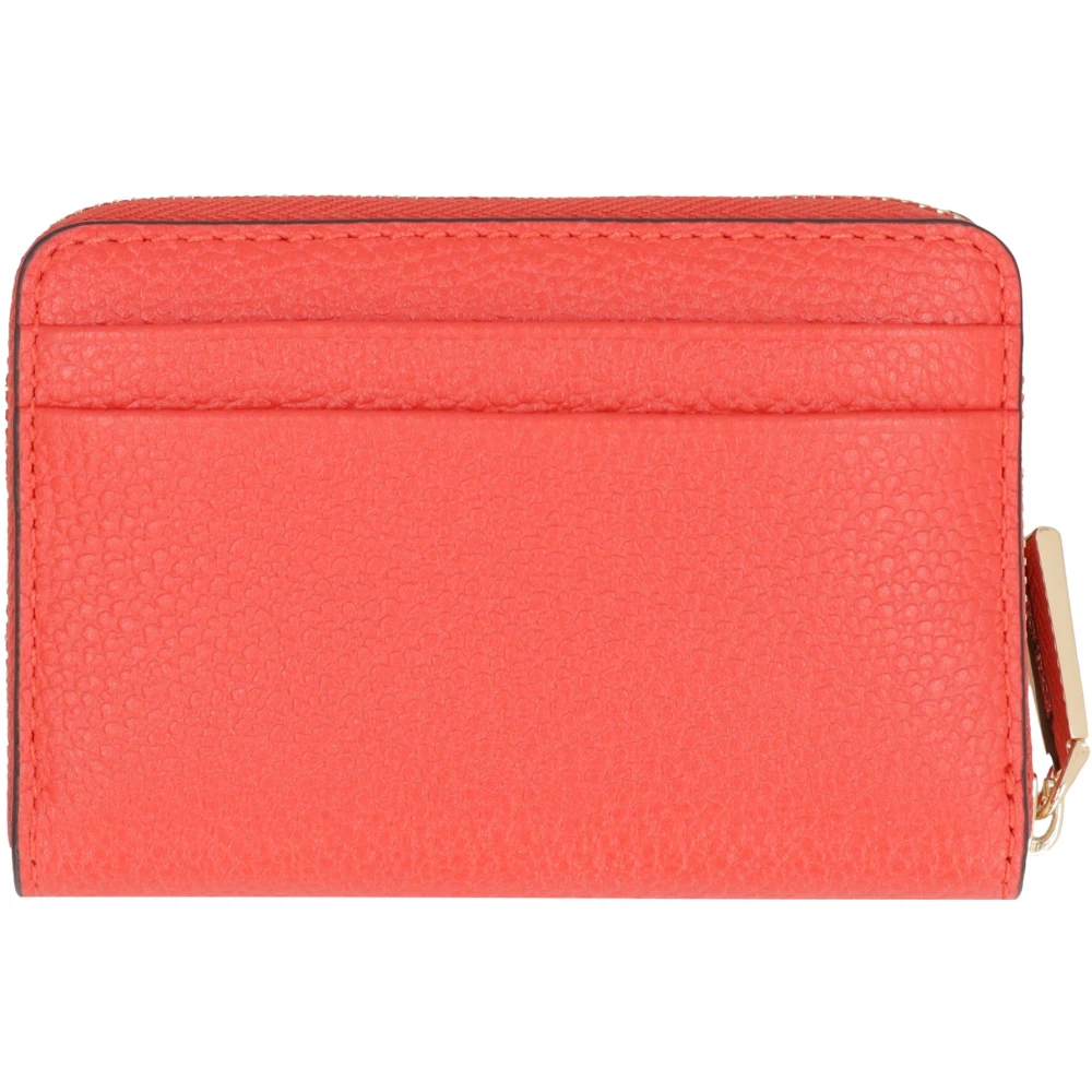 Michael Kors Korrelige leren portemonnee met ritssluiting Red Dames