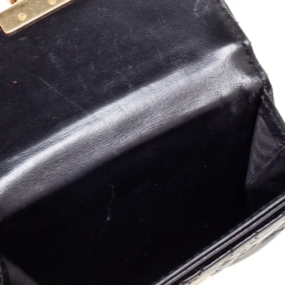Dior Vintage Pre-owned Leather wallets Black Dames
