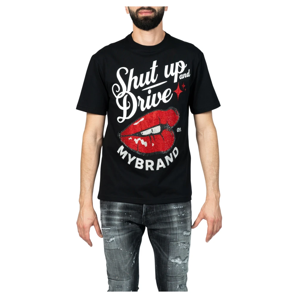 My Brand Zwarte Drive Tee Black Heren