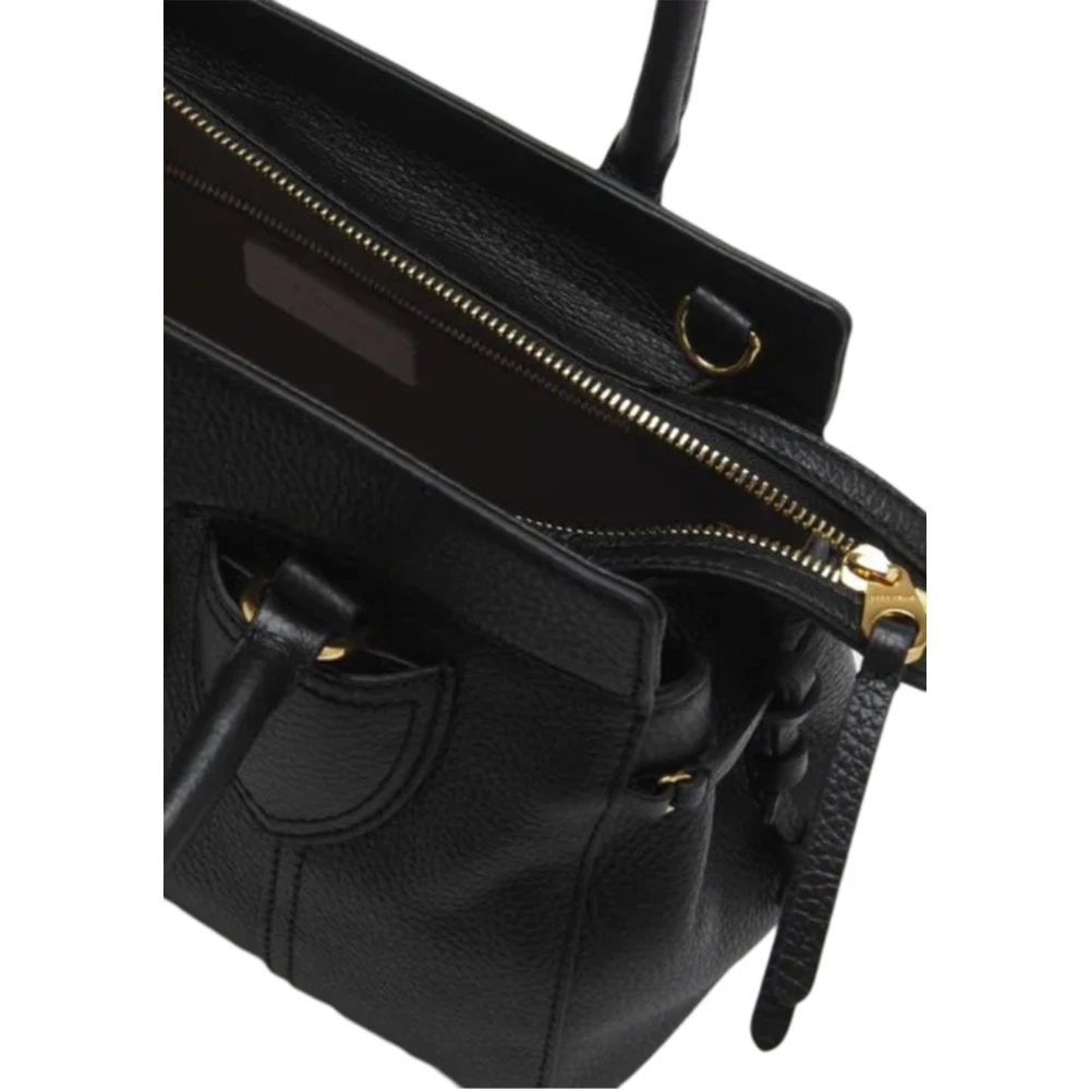 Coccinelle Leren handtas met ritssluiting Black Dames