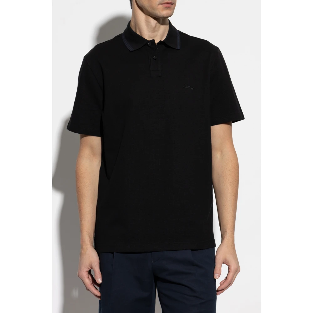 Brioni Katoenen polo Black Heren