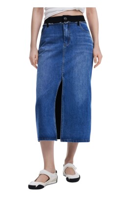 blue-zip-button-skirt-spring-summer