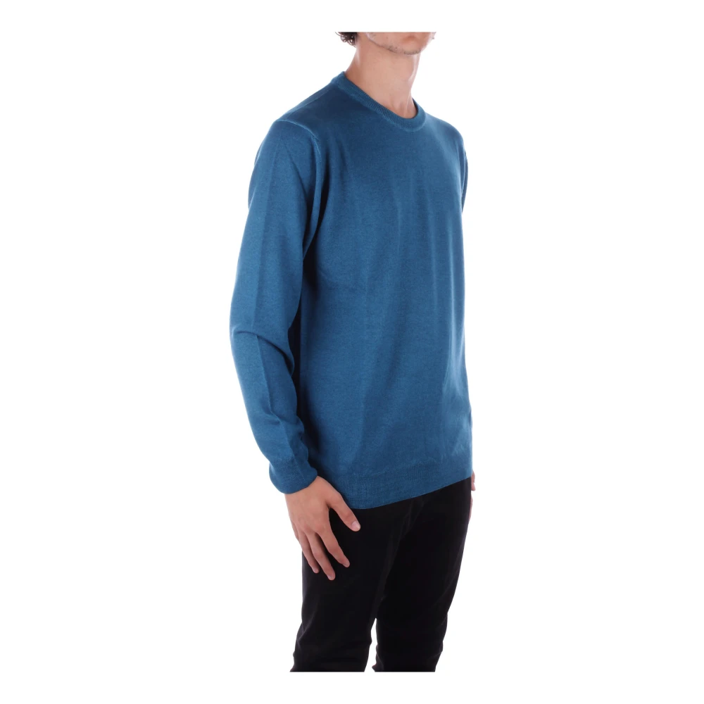 Woolrich Turquoise Logo Front Sweater Blue Heren