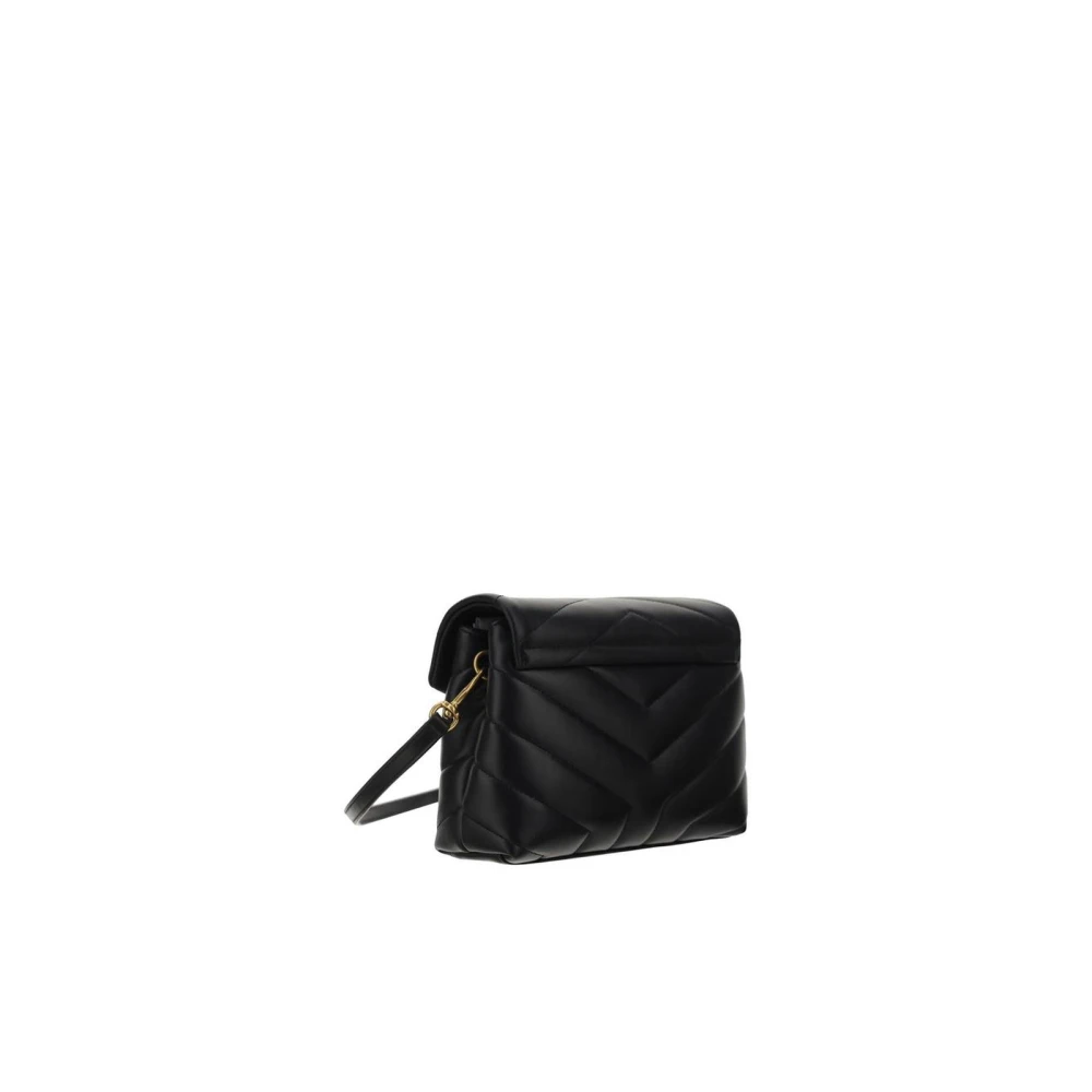 Saint Laurent Gewatteerde Kalfsleren Schoudertas Black Dames