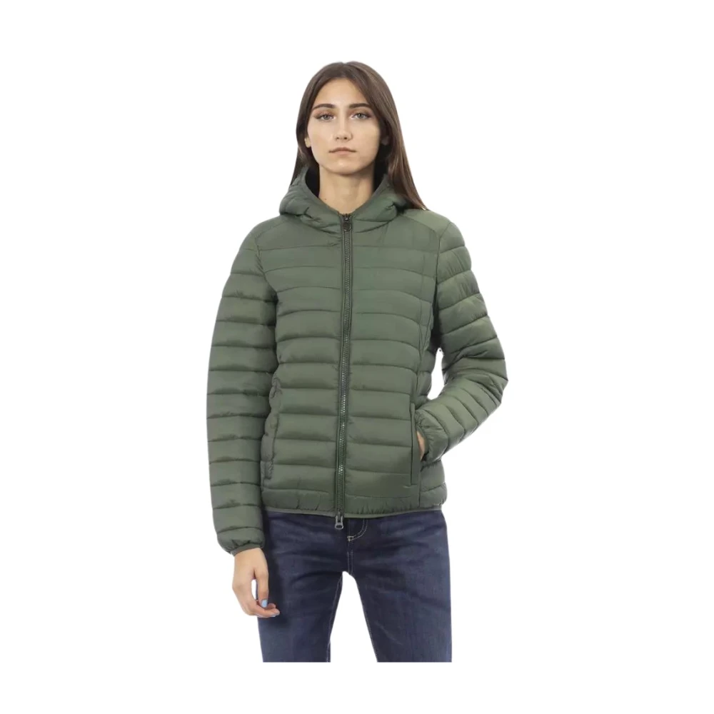 Invicta Stijlvolle Gewatteerde Hoodiejas voor Vrouwen Green Dames