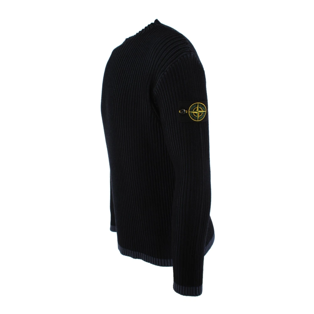 Stone Island Blauwe Wol Heren Trui Blue Heren