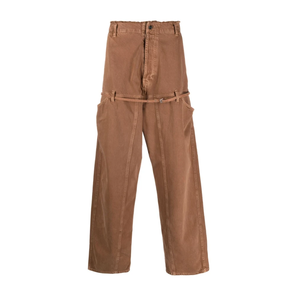 Jacquemus Straight Trousers Brown Heren