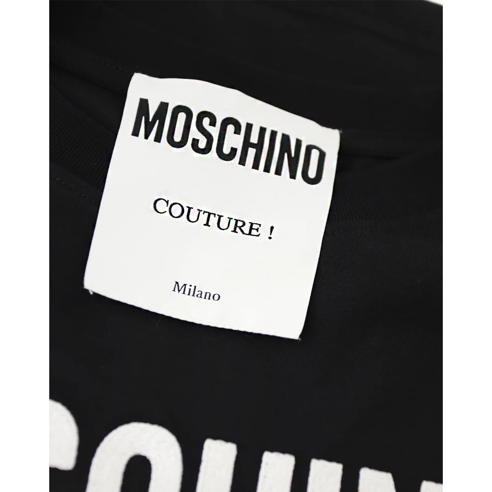 Moschino Biologisch Katoen Liefde Vertrouwen T-Shirt Black Dames