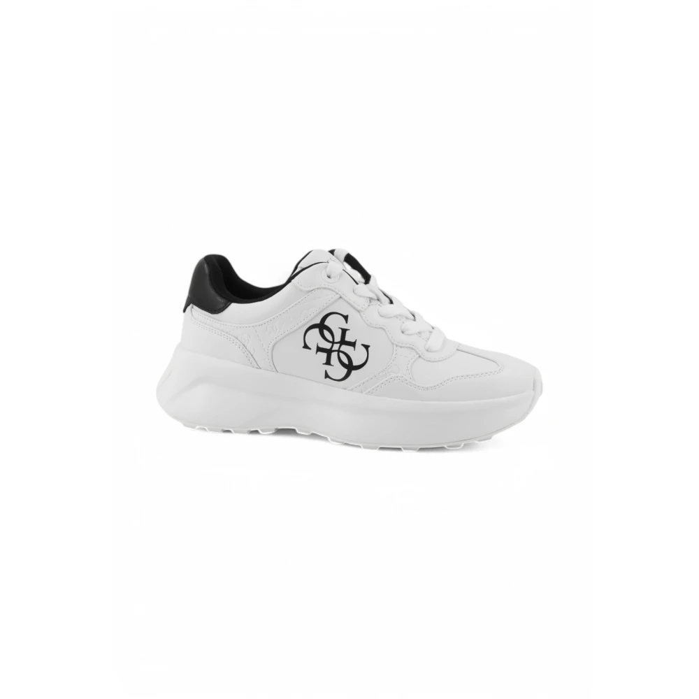 Guess Women's White Luckei 4G Logo Running Shoe - Sneakers - 7 Uk - Shoes