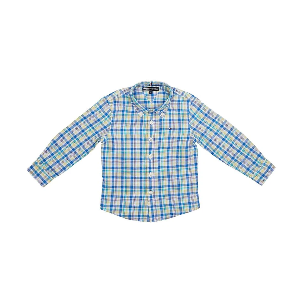 Tommy Hilfiger Boys Blue Check Shirt - Kids Shirts - 16 Y - Kids
