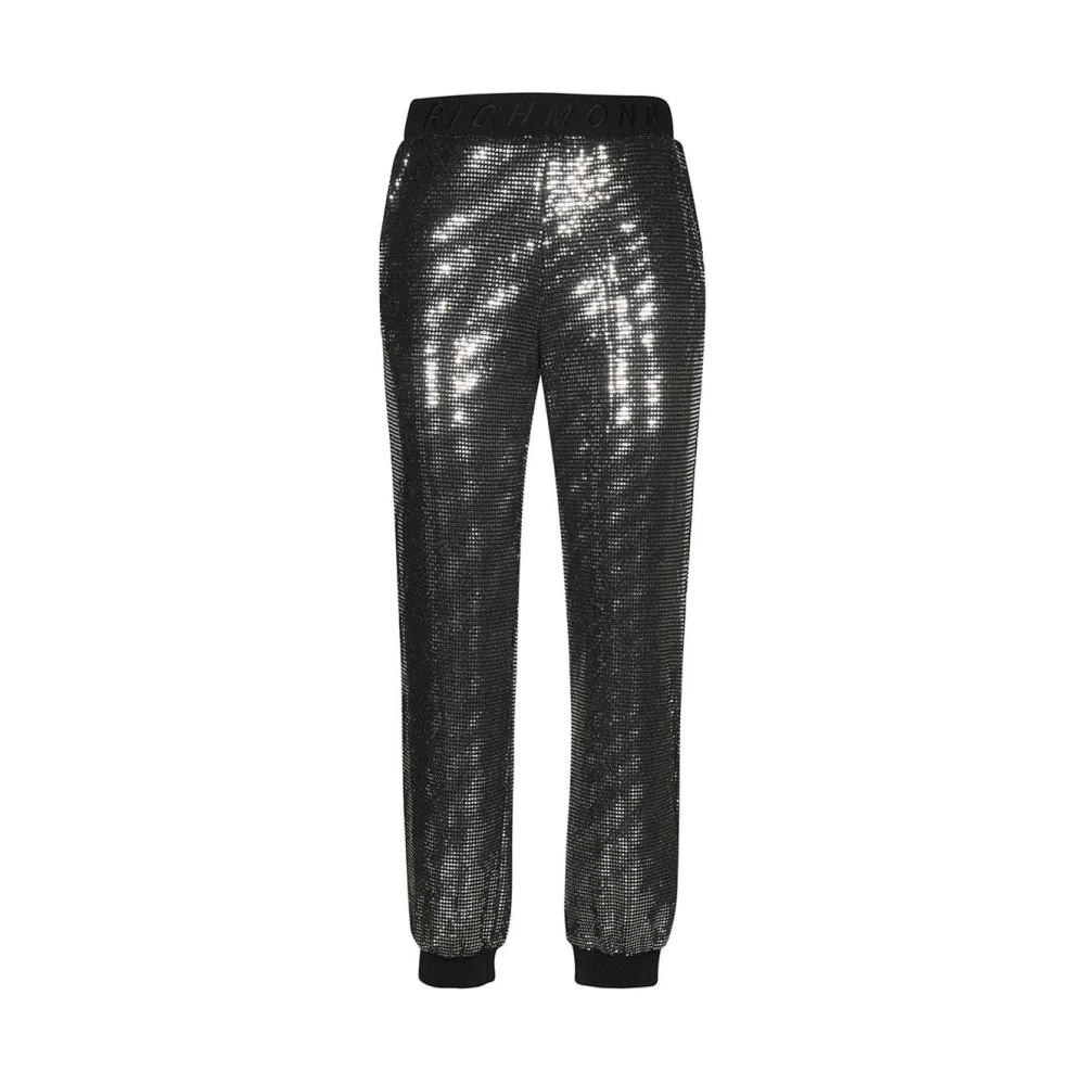 John Richmond Katoenen trainingsbroek met strass Black Dames