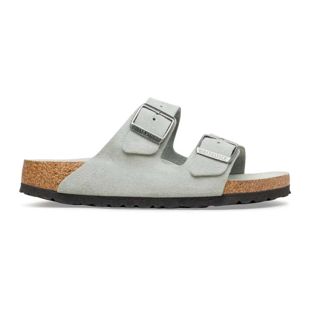 Birkenstock Women's Green Sliders, 6 Uk, Arizona Soft Footbed Narrow Fit