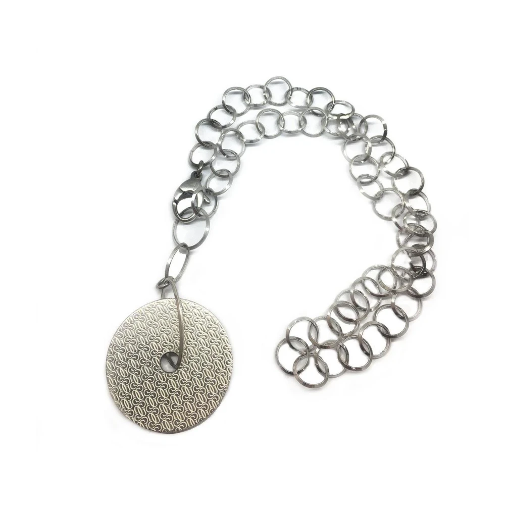 Guess Women's Gray Stainless Steel Necklace With Finish