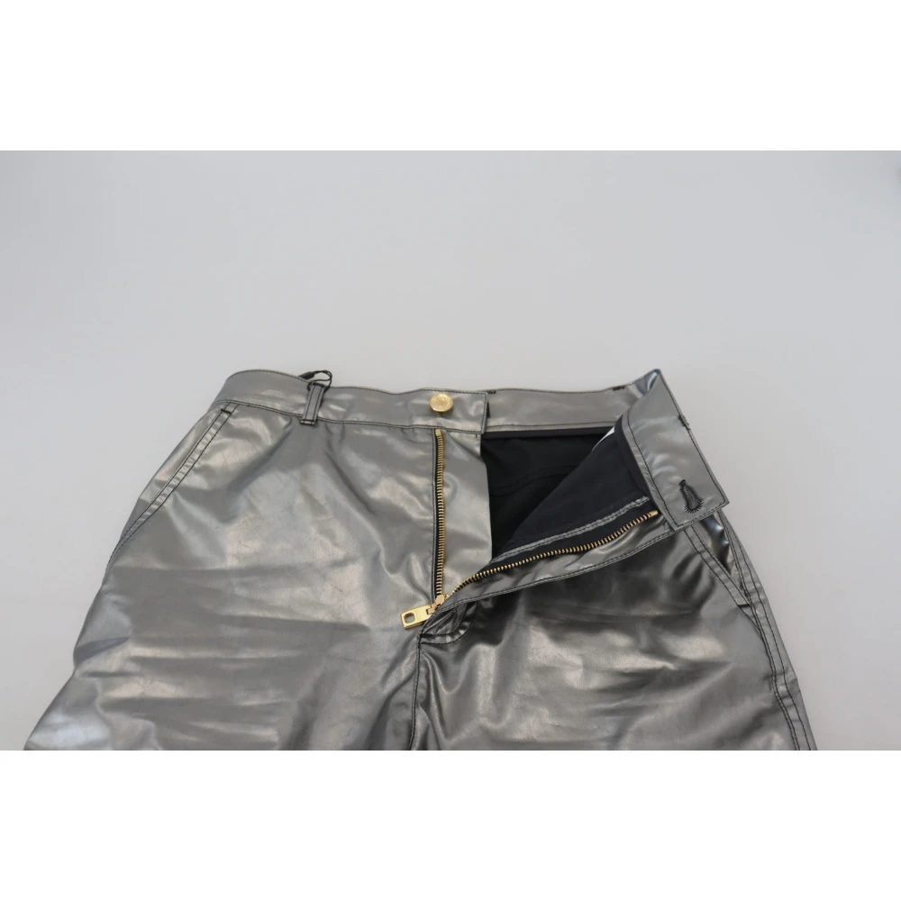Dolce & Gabbana Hoge Taille Skinny Broek Gray Dames