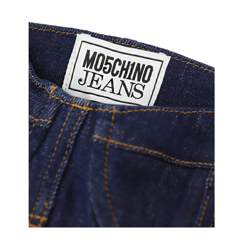 Moschino Denim Crop Top Blue Dames