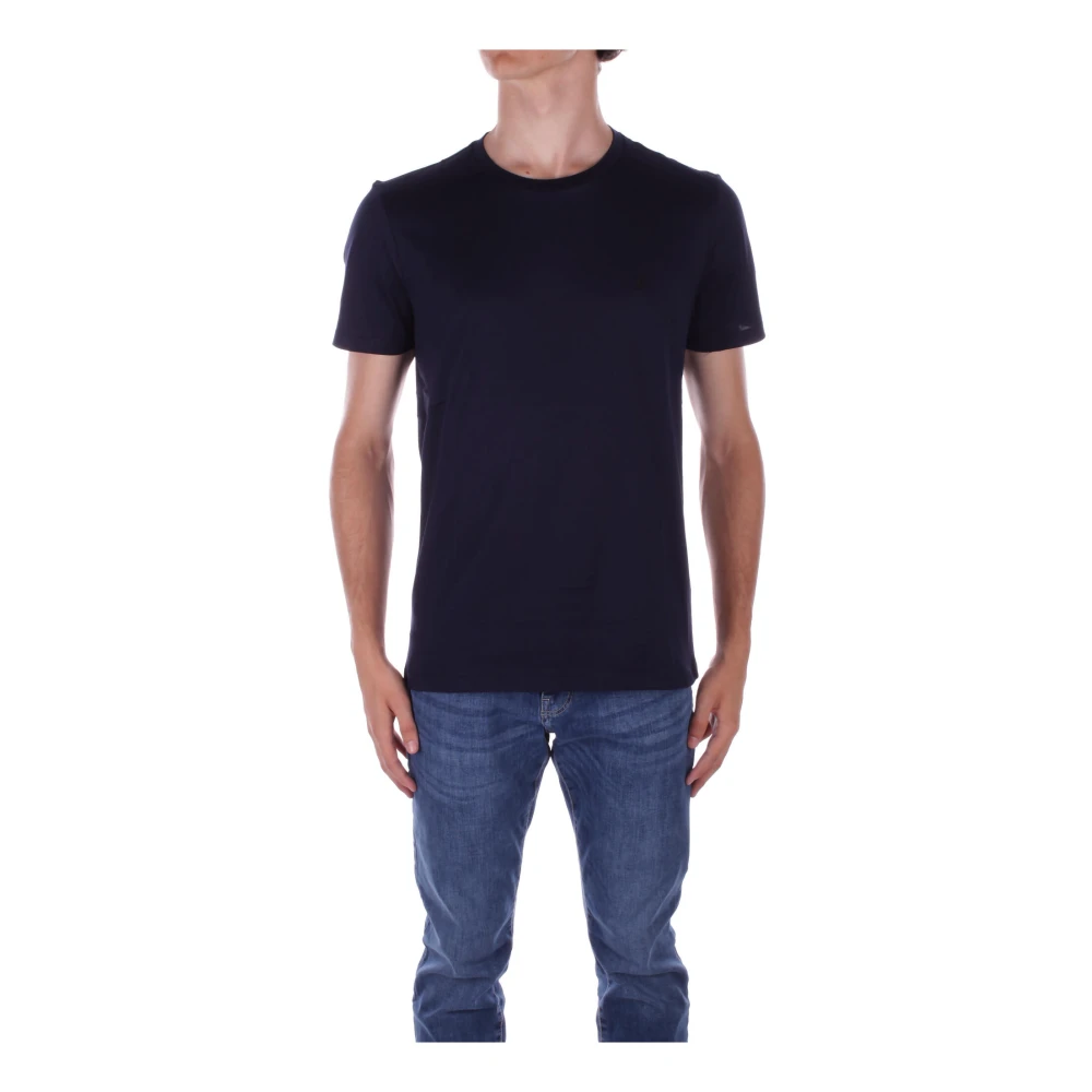 Dondup Herr Blå Toppar M, Bomull, T-Shirt Med Präglad Logotyp