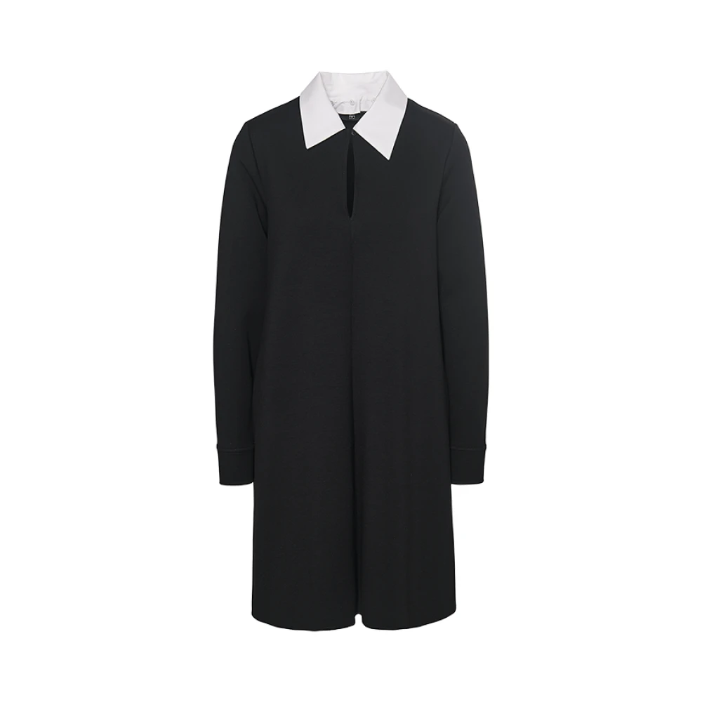RIANI Bubble Mini Jurk met Afneembare Kraag Black Dames