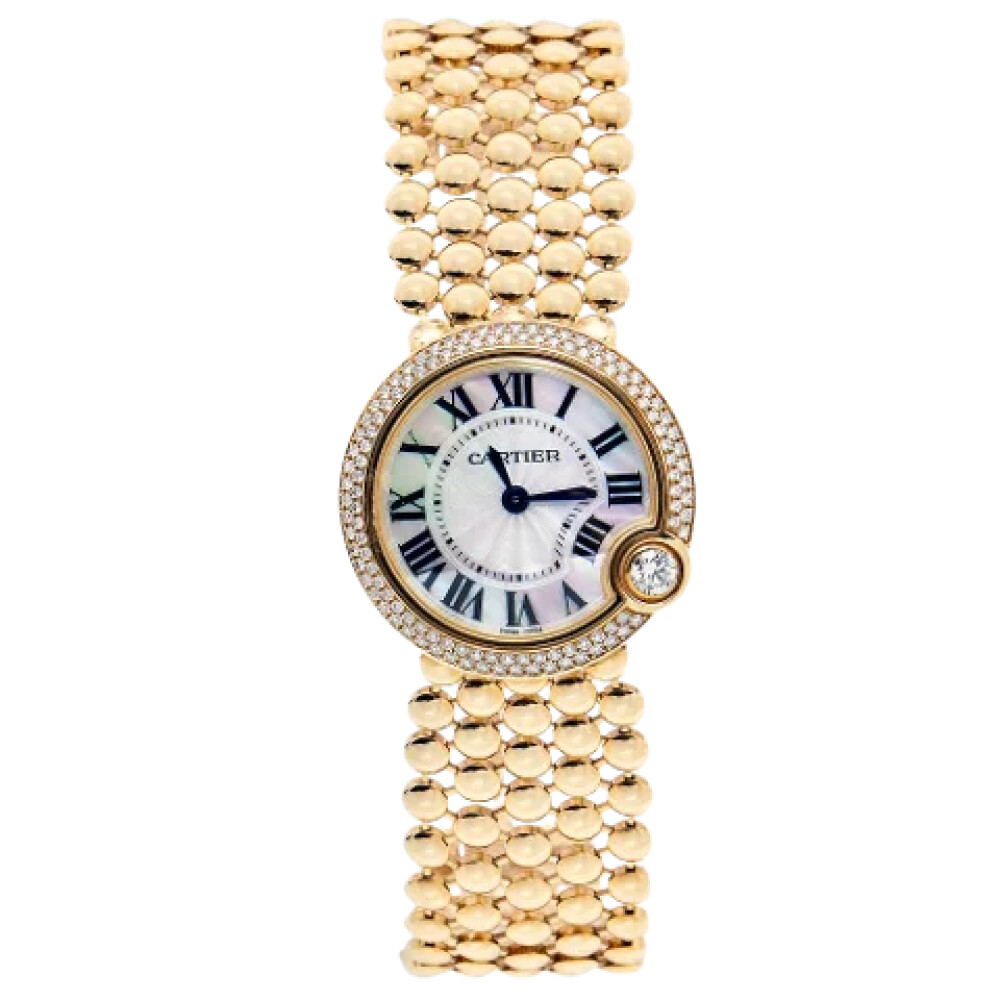 Pre owned Gull Rose Gull Cartier klokke Cartier Vintage Mann