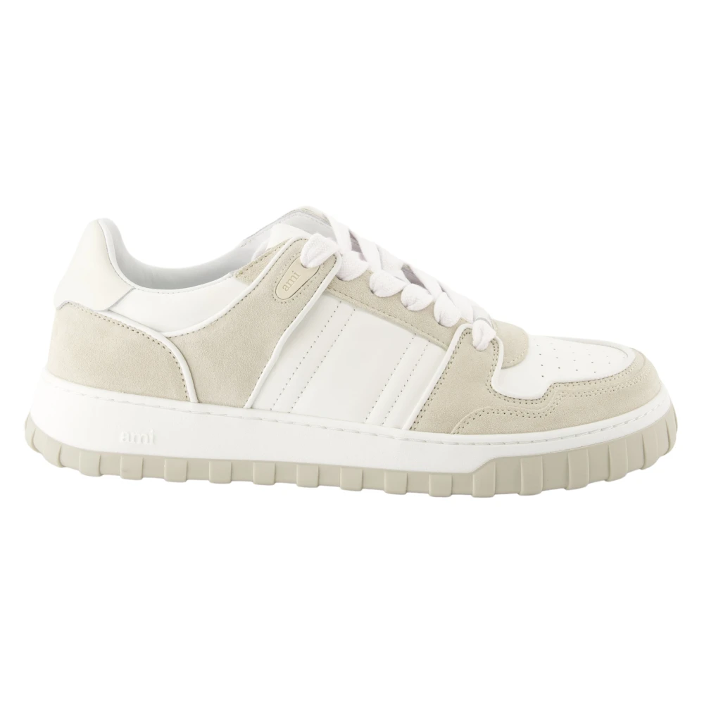 Ami Paris Walk Manden Leer Suède Heren Schoenen Beige