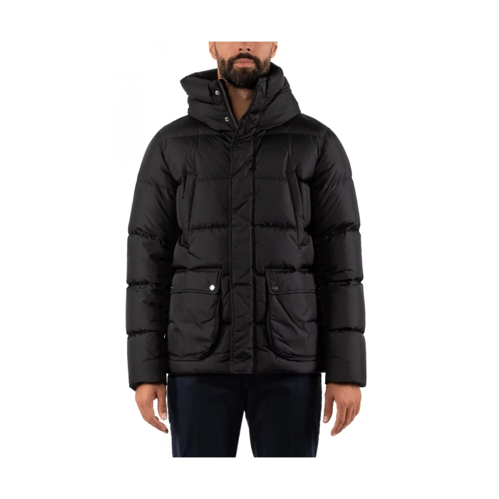 Herno Herr Svart Jackor L, Stilig Blouson Jacka