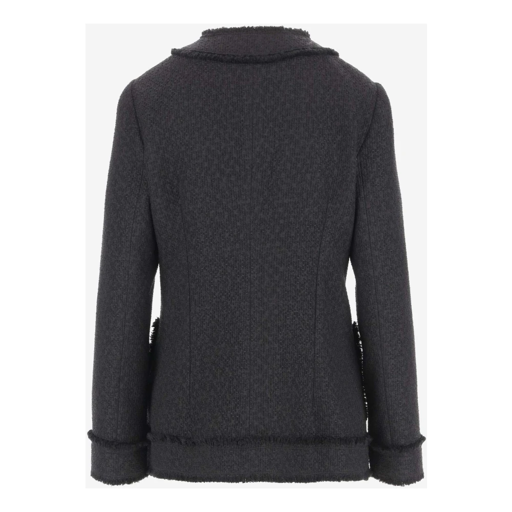 Dolce & Gabbana Wollen Rachel Tweed Jas Black Dames
